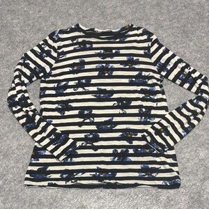 Proenza Schouler Striped Floral Long Sleeve Tee